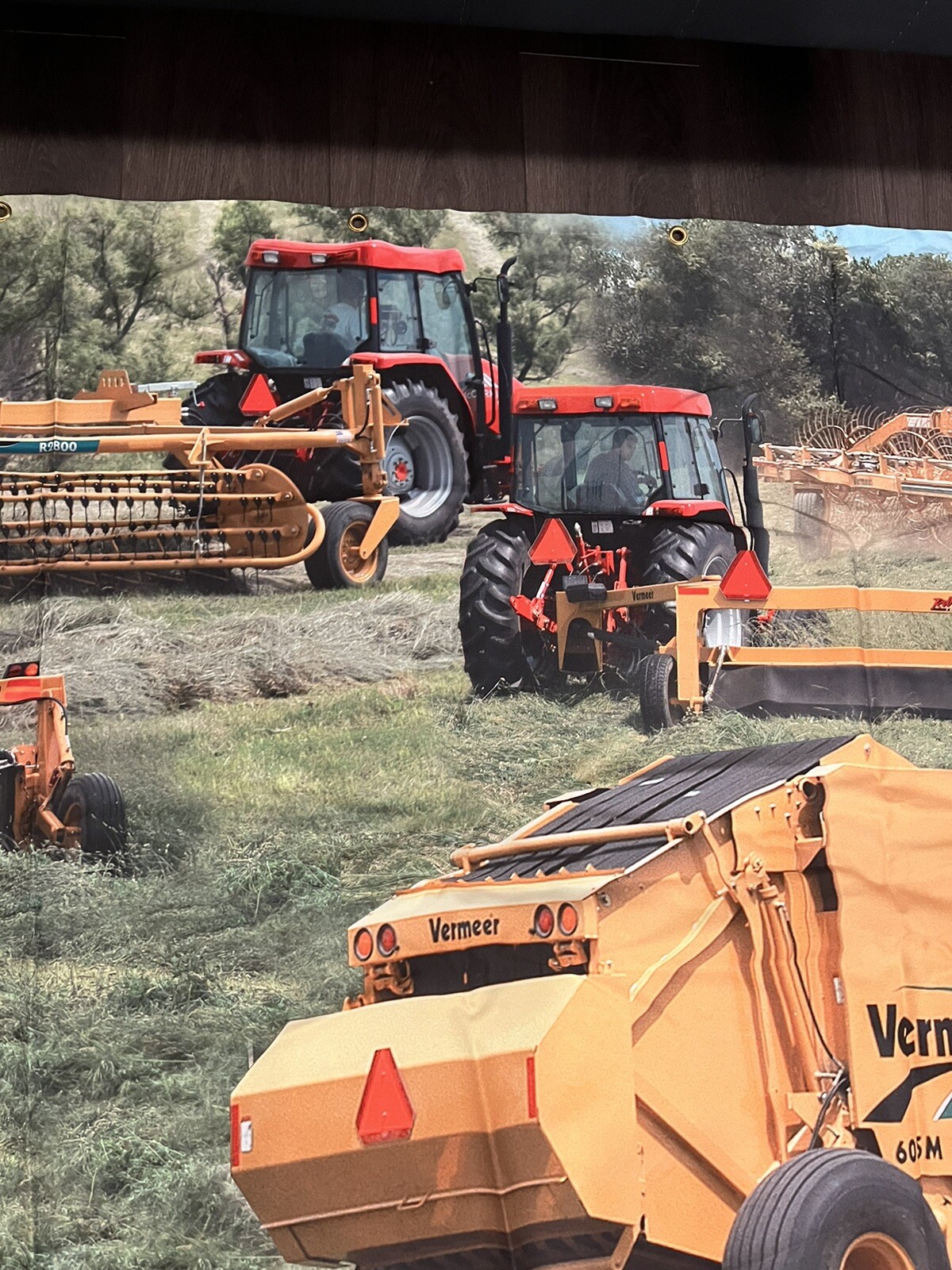 Rare Large 4.5’x9’ Vintage 2004 VERMEER AG Cloth Banner Sign Tractors Farming
