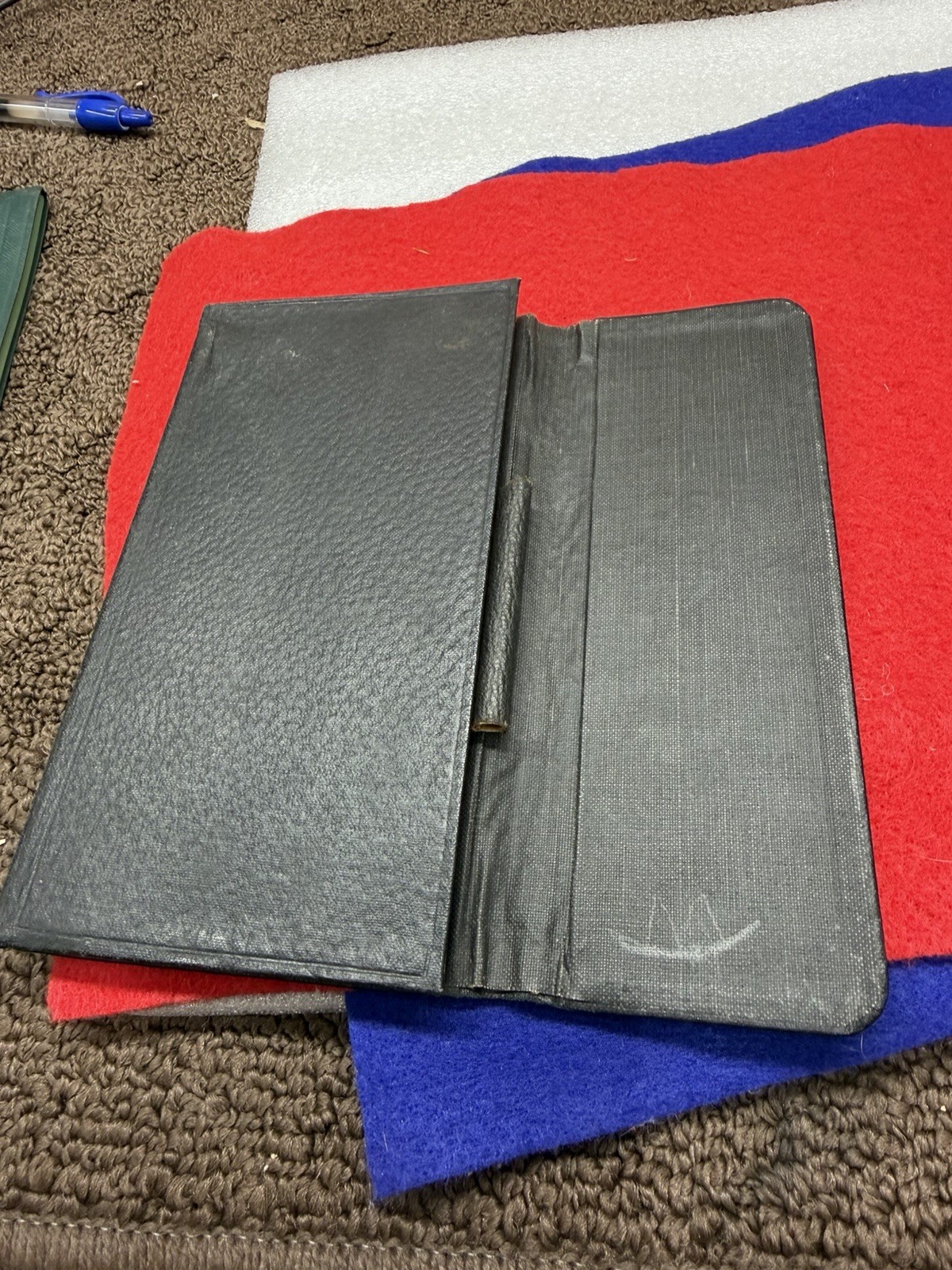 Vintage 1913 Bowles Livestock Commission Company Pocket Note Pad Leather