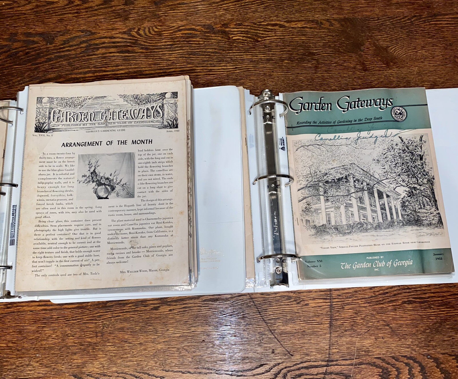 Vintage Collection of “Garden Gateways” Garden Club Of Georgia Advertisement.