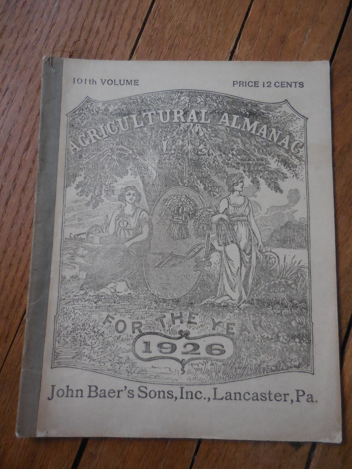 2 Vintage Agricultural Almanacs, Lancaster, PA 1923, 1926, John Baer&rsquo;s Sons