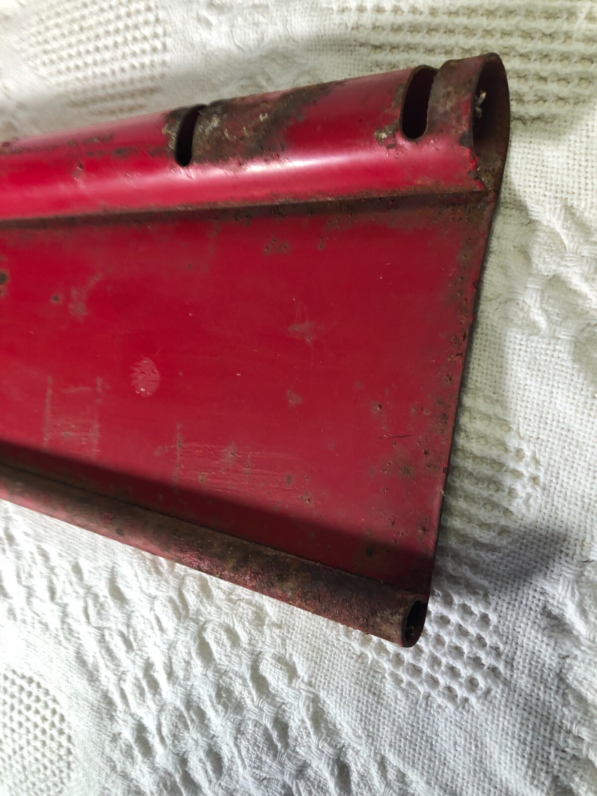Vintage Sperry New Holland tractor implement metal sign cover red
