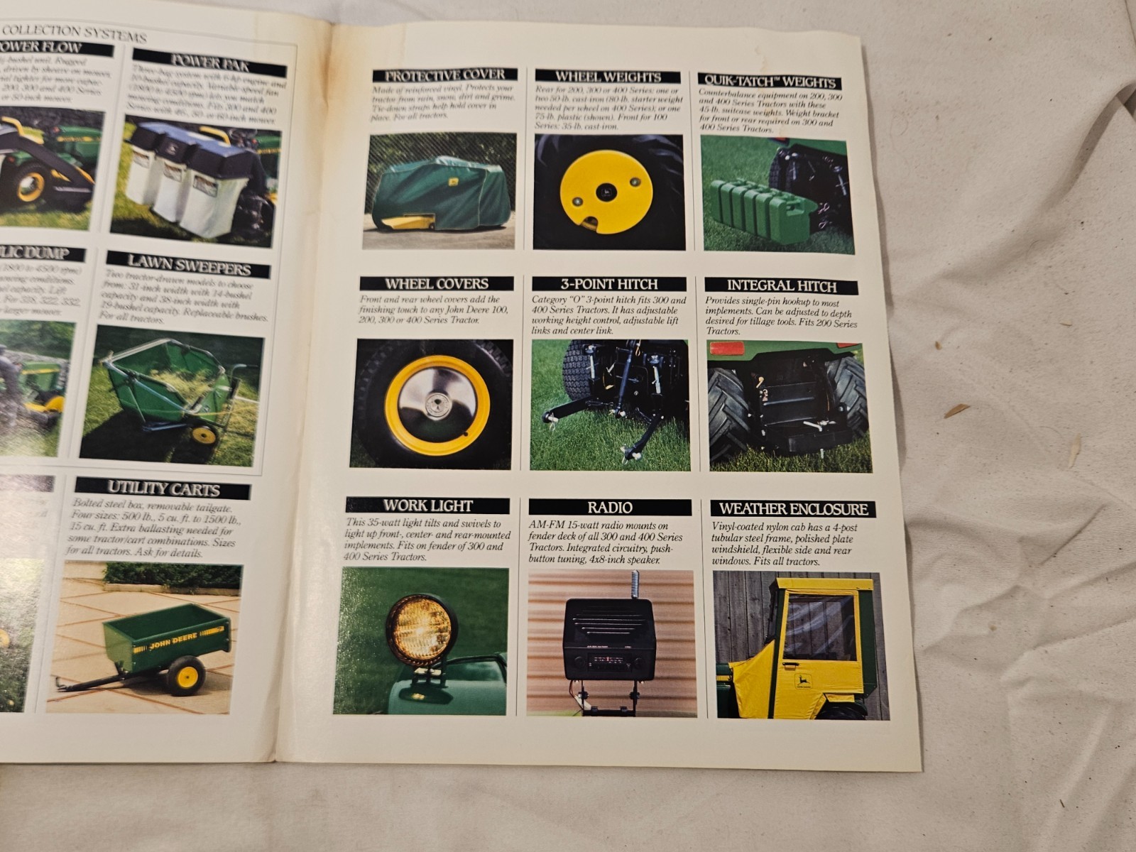 JOHN DEERE 1990 LAWN AND GARDEN TRACTORS IMPLEMENTS & ACCESSORIES BROCHURE DKA86