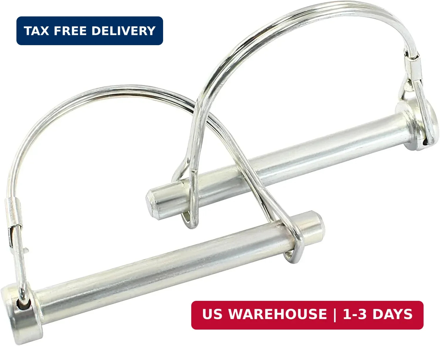 Murtenze Trailer Coupler Pin 5/16 inch x 2.75 inch, Zinc Plated Wire Lock Pin Ro