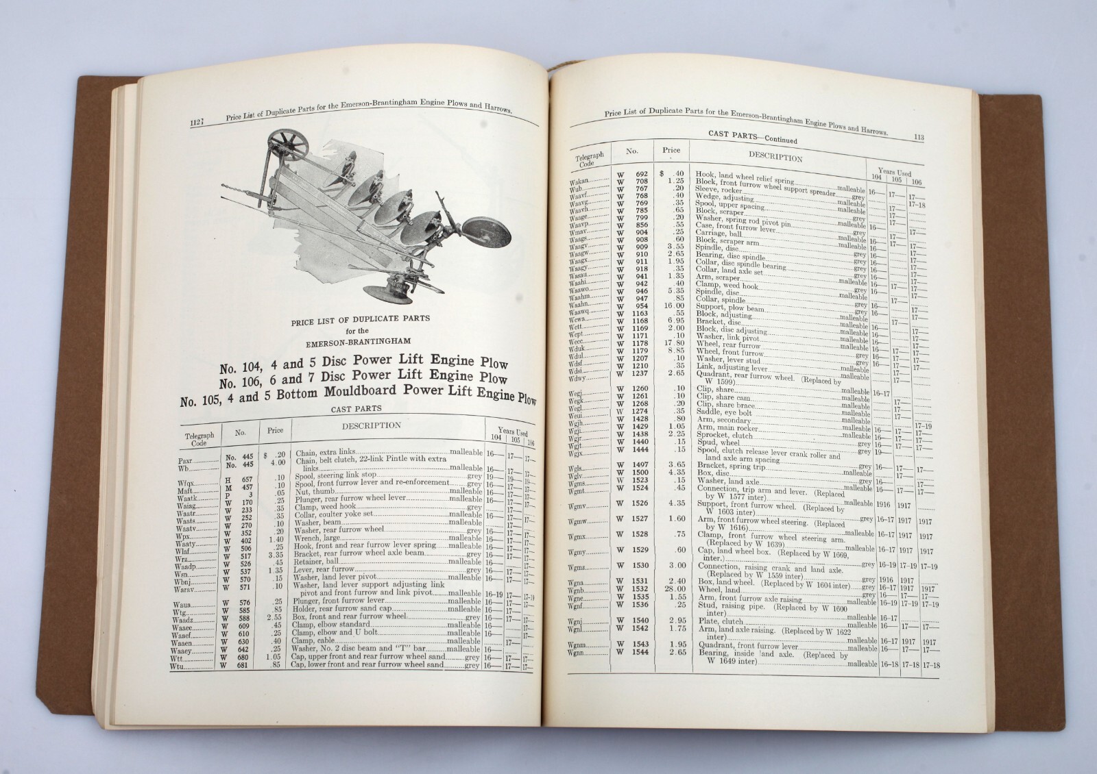 Vintage 1920 Emerson Brantingham Implement Plows & Harrows Catalog Rockford IL