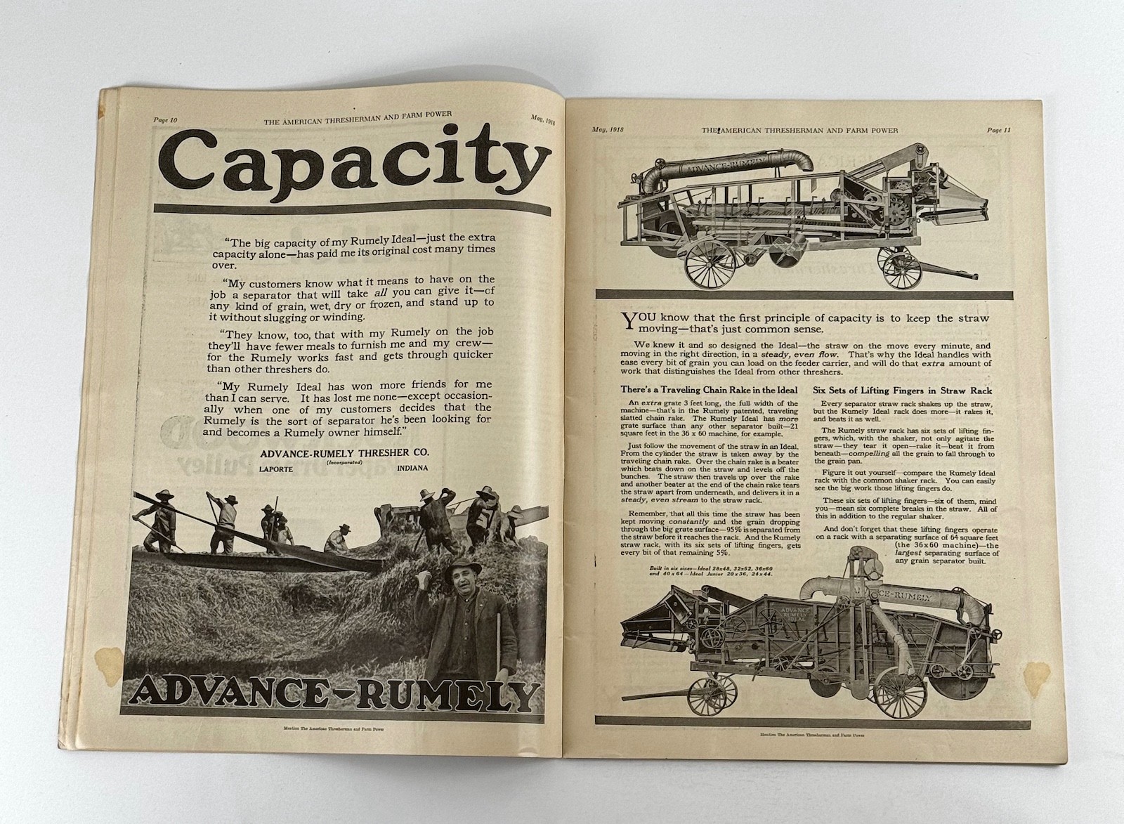 The American Thresherman & Farm Power MAGAZINE May 1918 MADISON, WIS.