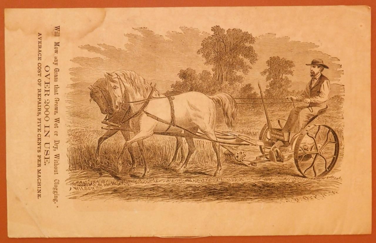 1860&rsquo;s Horsedrawn: The Warrior Mower Advertising Pamphlet Little Falls NY C345