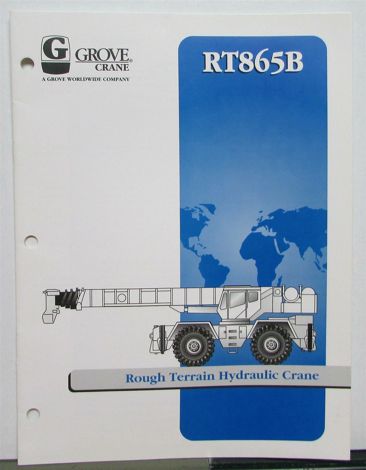 1996 Grove RT865B Hydraulic Crane Specifications Construction Sales Brochure
