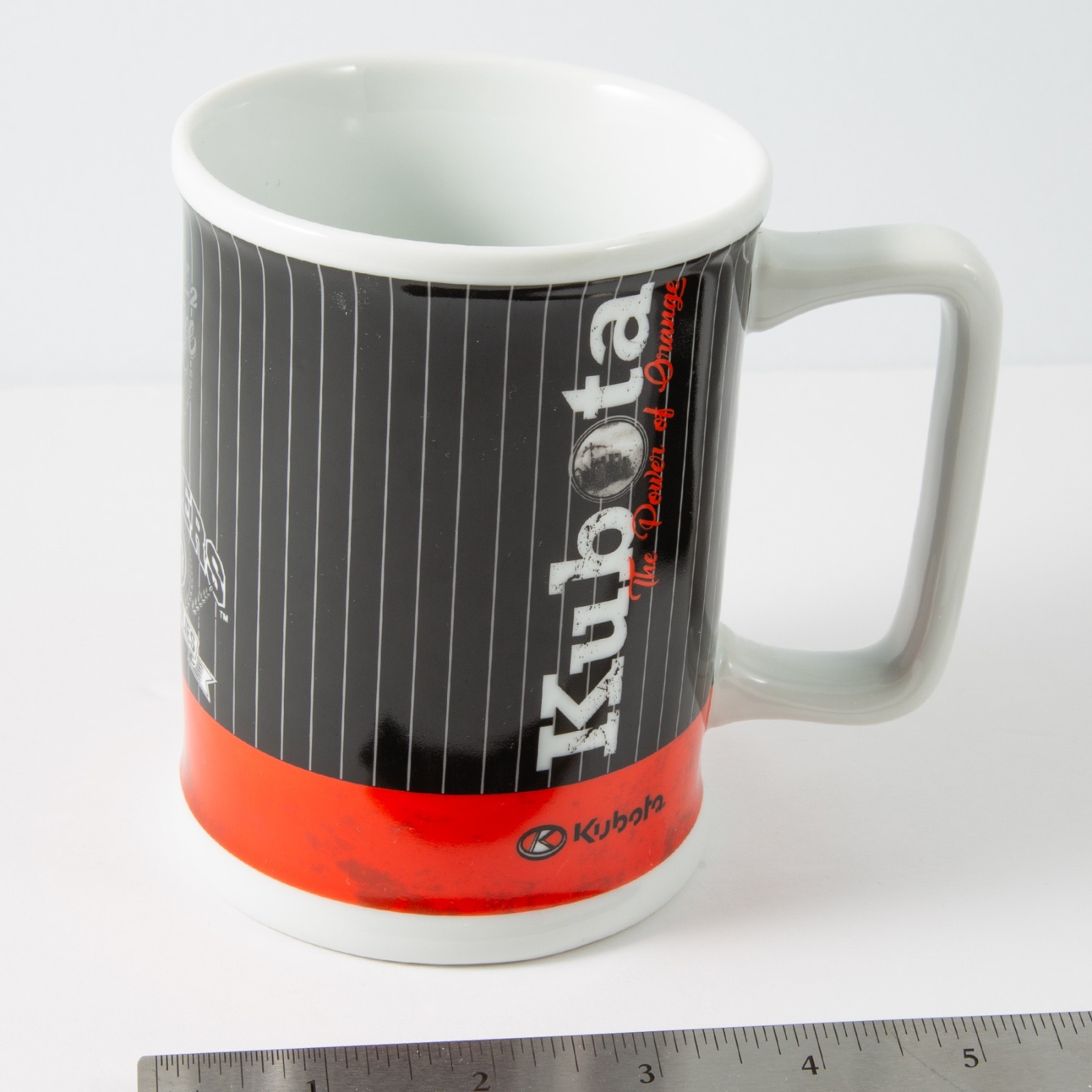 RARE Kubota « Power of Orange » Ceramic Mug Series 2 Black/Orange Choko Authentics