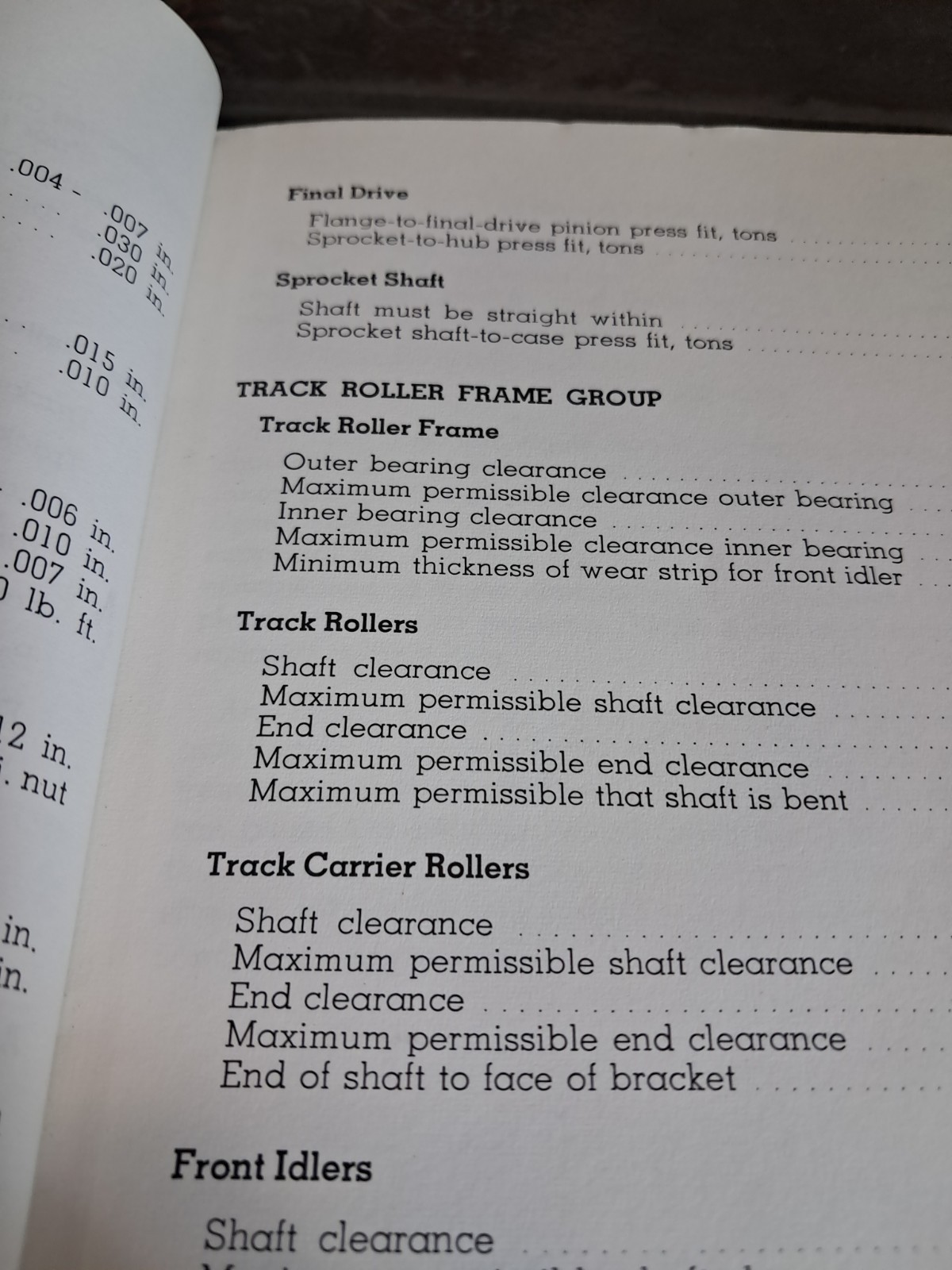 Caterpillar Servicemen&rsquo;s Reference Book D8 1H 8R 13A Tractor Repair Manual Q30