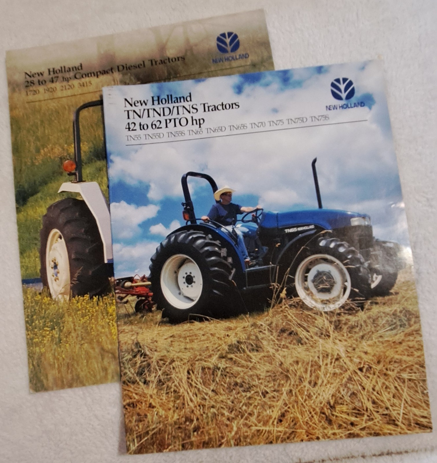 2 New Holland Tractor Brochures. 1998-1999. Compact Diesel, TN, TND, TNS