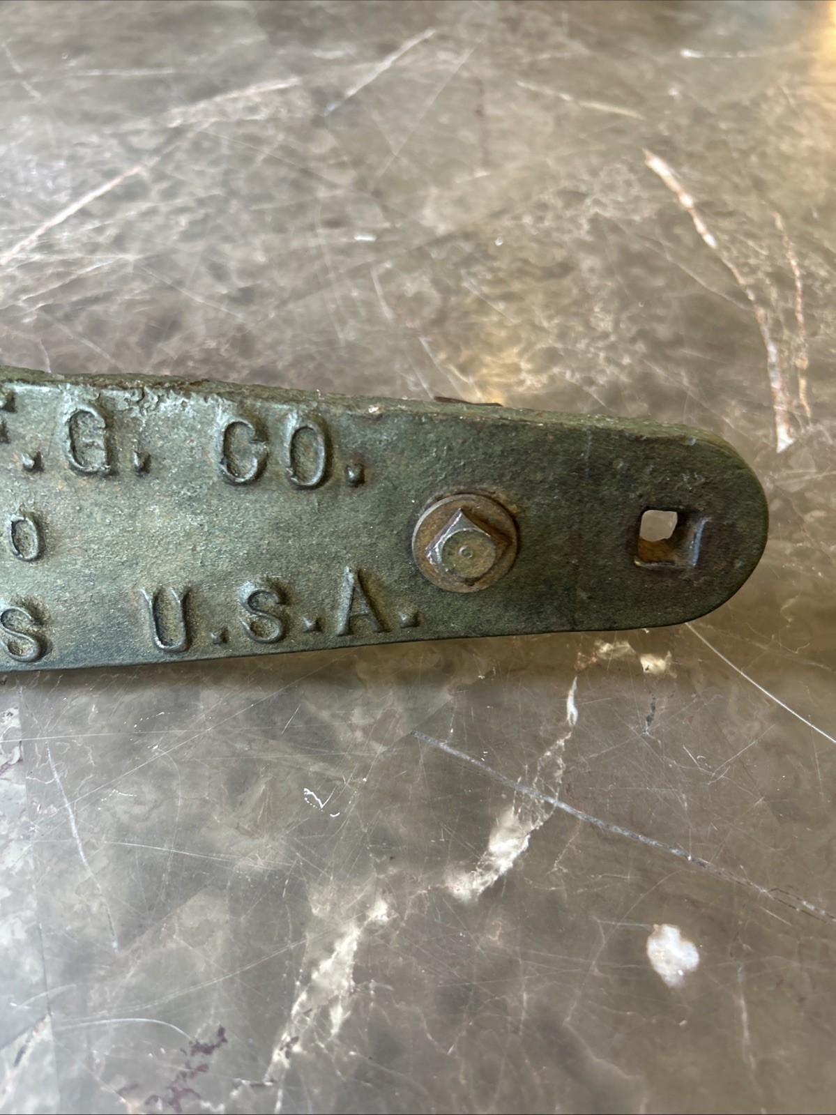 Antique Hudson Mfg Steam Engine Builder&rsquo;s Plate Threshing Machine Cast Iron
