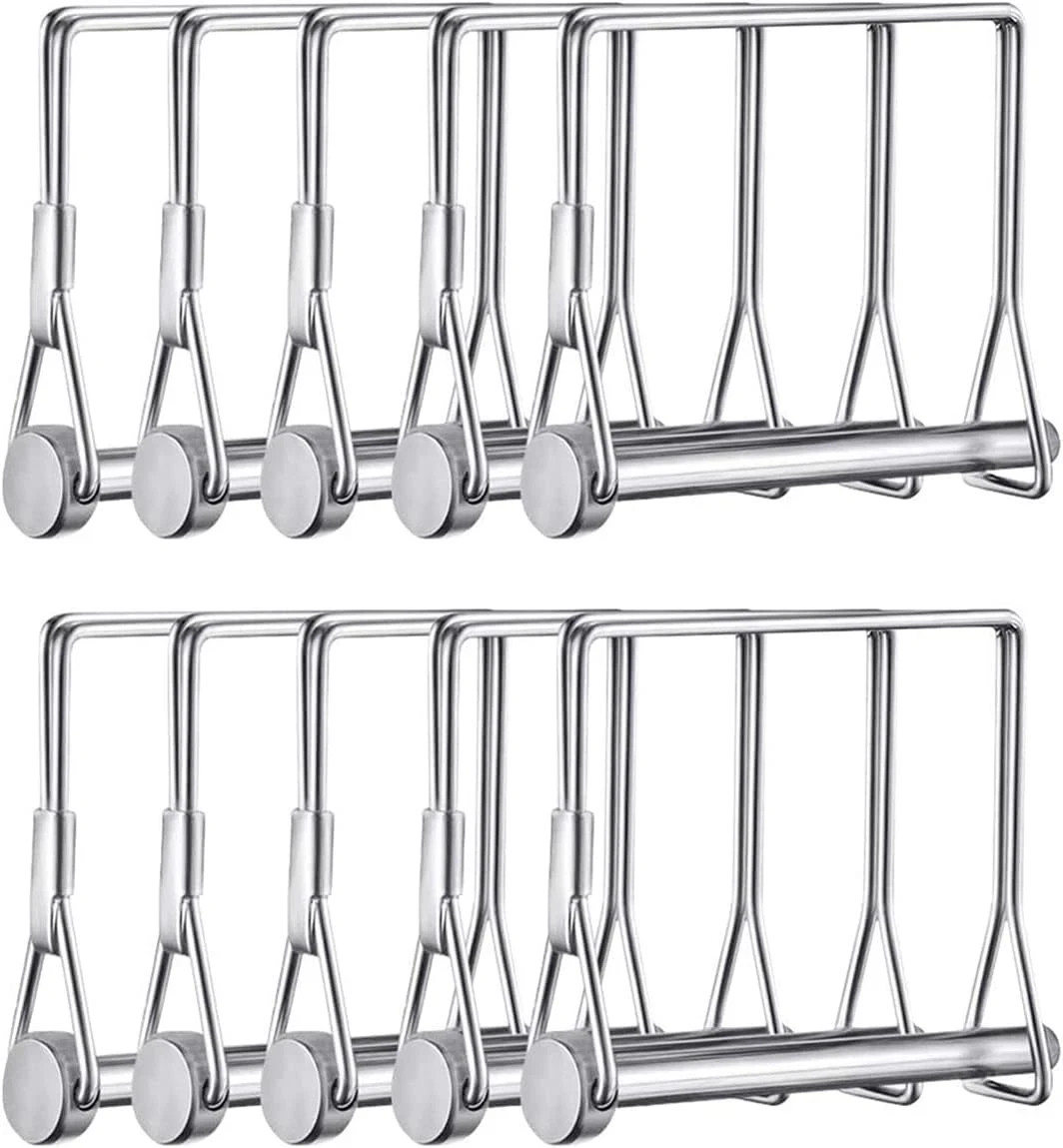 10 Pack 5/16 Inch Trailer Coupler Pin Set 4 Inch Long Wire Lock Pin PTO Shaft Lo