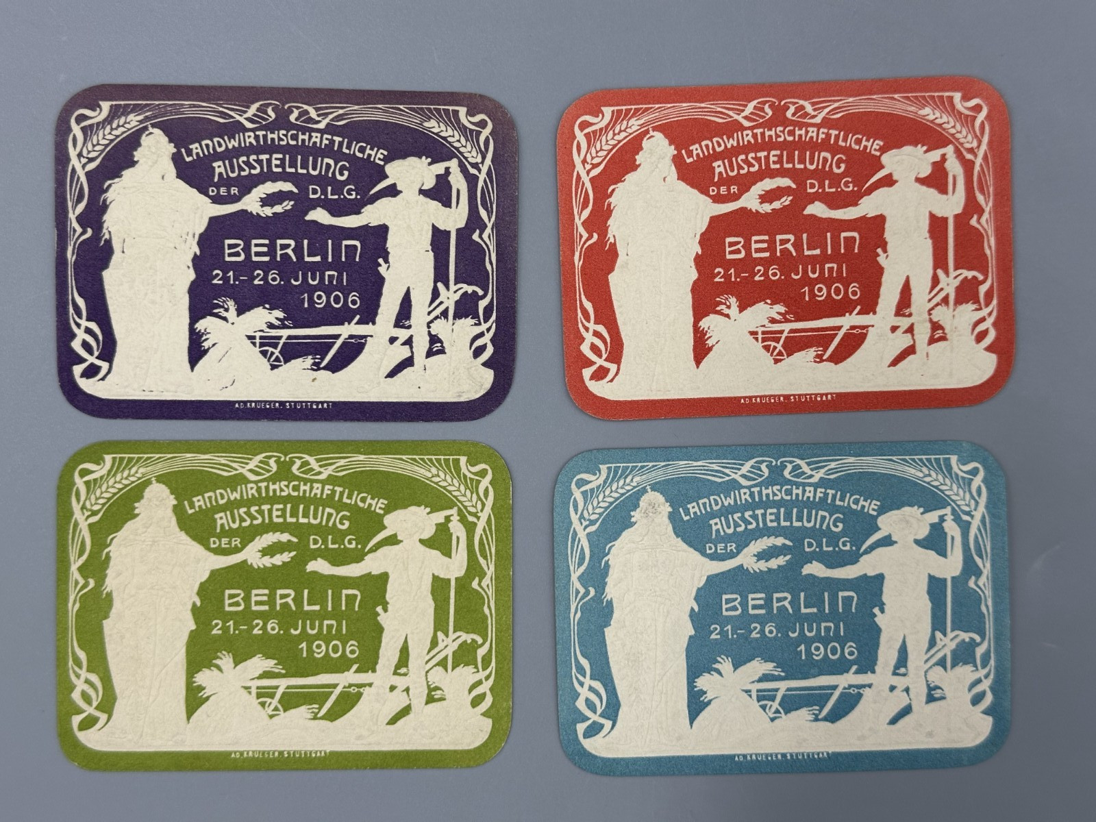 1906 BERLIN Germany FARM EXPO Agricultural Advertising POSTER STAMP Cinderella