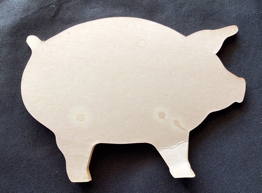 Vtg Pfizer~Advertising Pig/Hog Shaped Notepad~Farm~Ag Pharmaceutical Ephemera