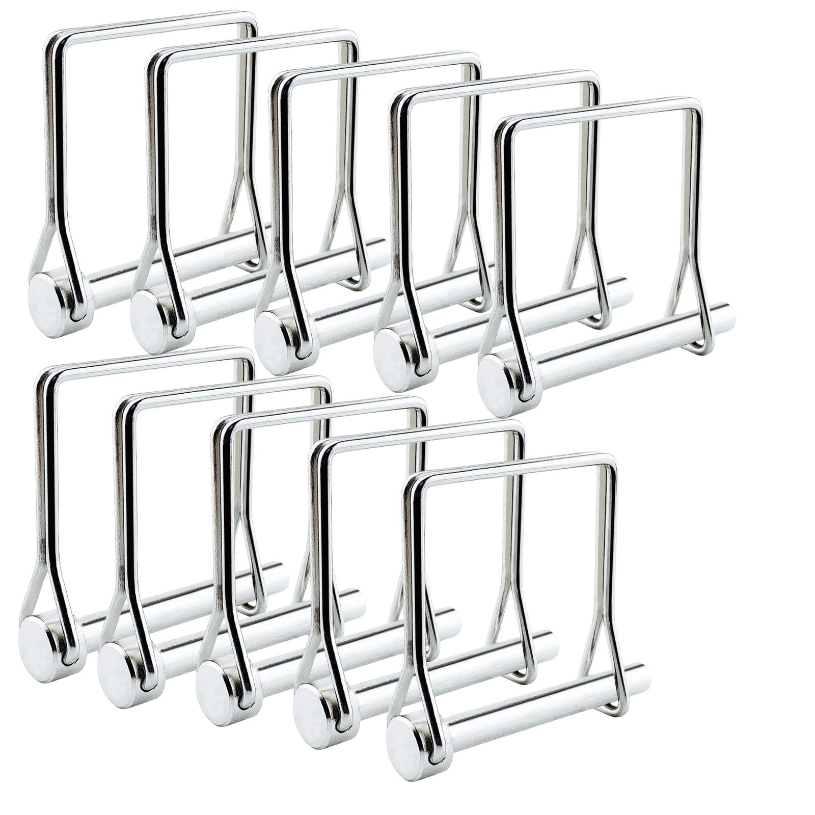 10 PCS Square Pto Pin Shaft Locking Pin 1/4 pin Hitch pin Wire Lock Pin Safety C