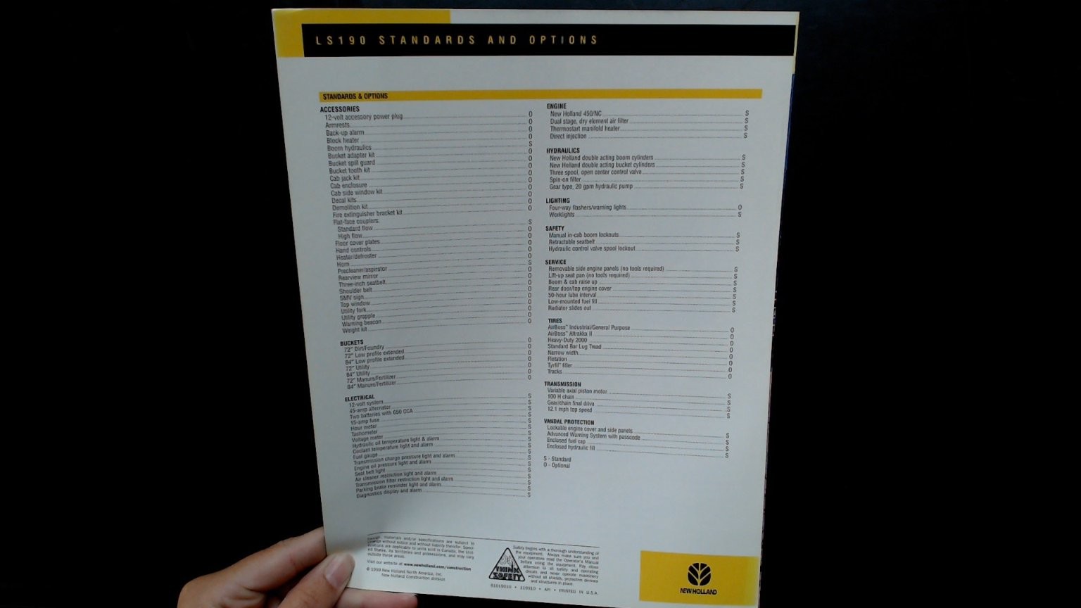 New Holland LS190 Skid Steer Brochure Vintage 1999 Agriculture