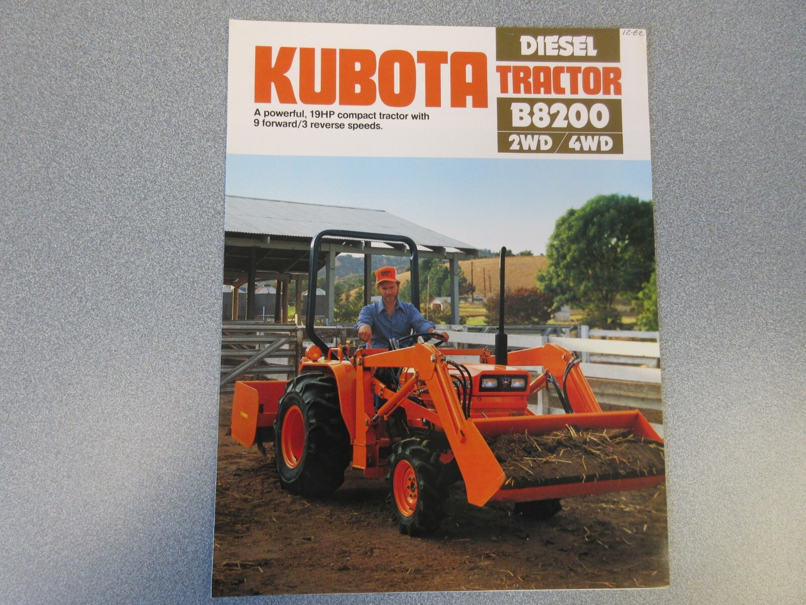 Kubota B8200 Tractor Sales Brochure 4 Page