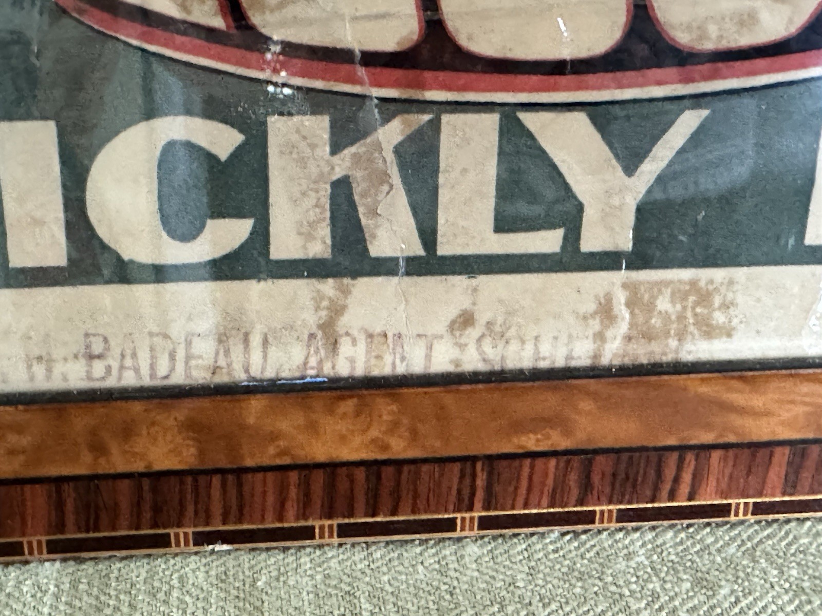 Early 1900’s International Louse Lice Killer Advertising Poster In Maple Frame
