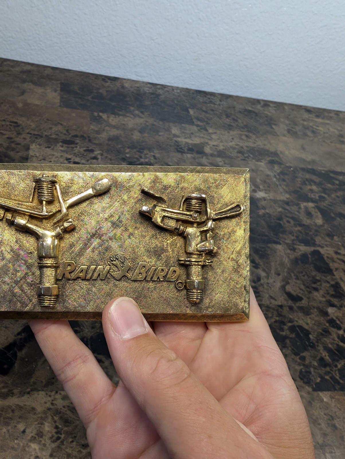 Vintage Metal Advertising Sign Plaque Rain Bird Sprinklers Agriculture Sign