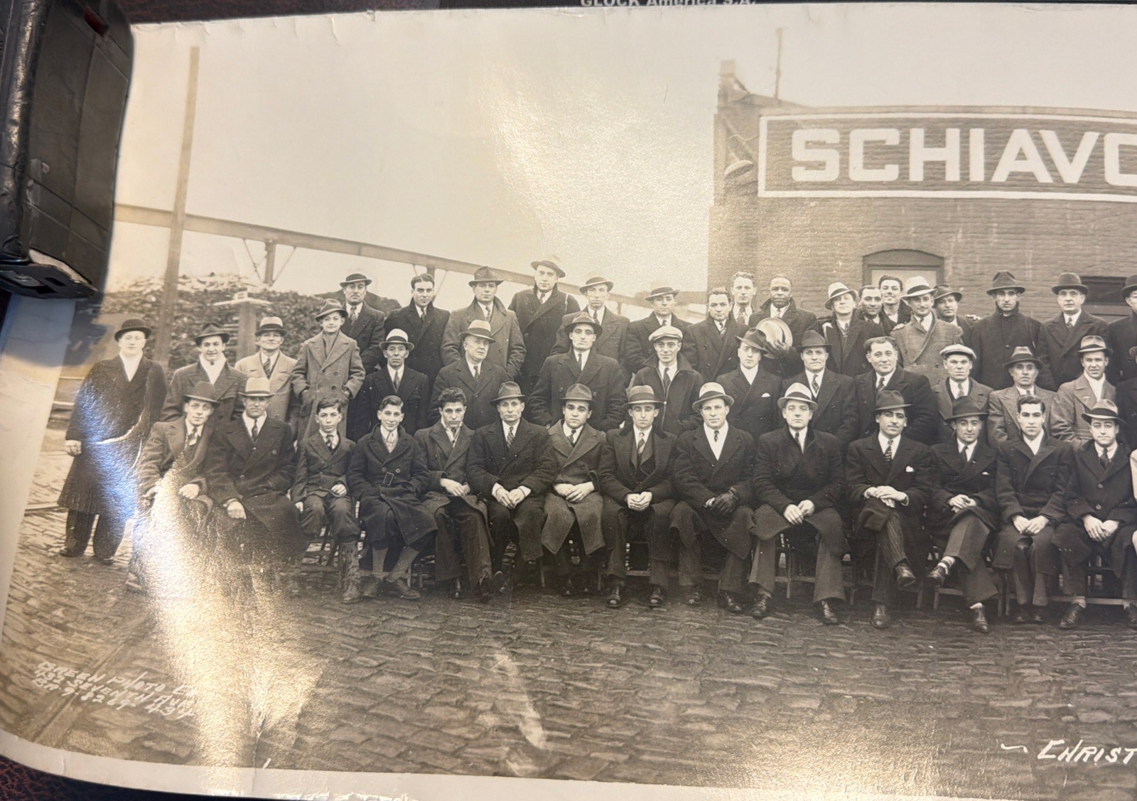 1937 Jersey City NJ Schiavone-Bonomo Corporation Christmas Party Photo