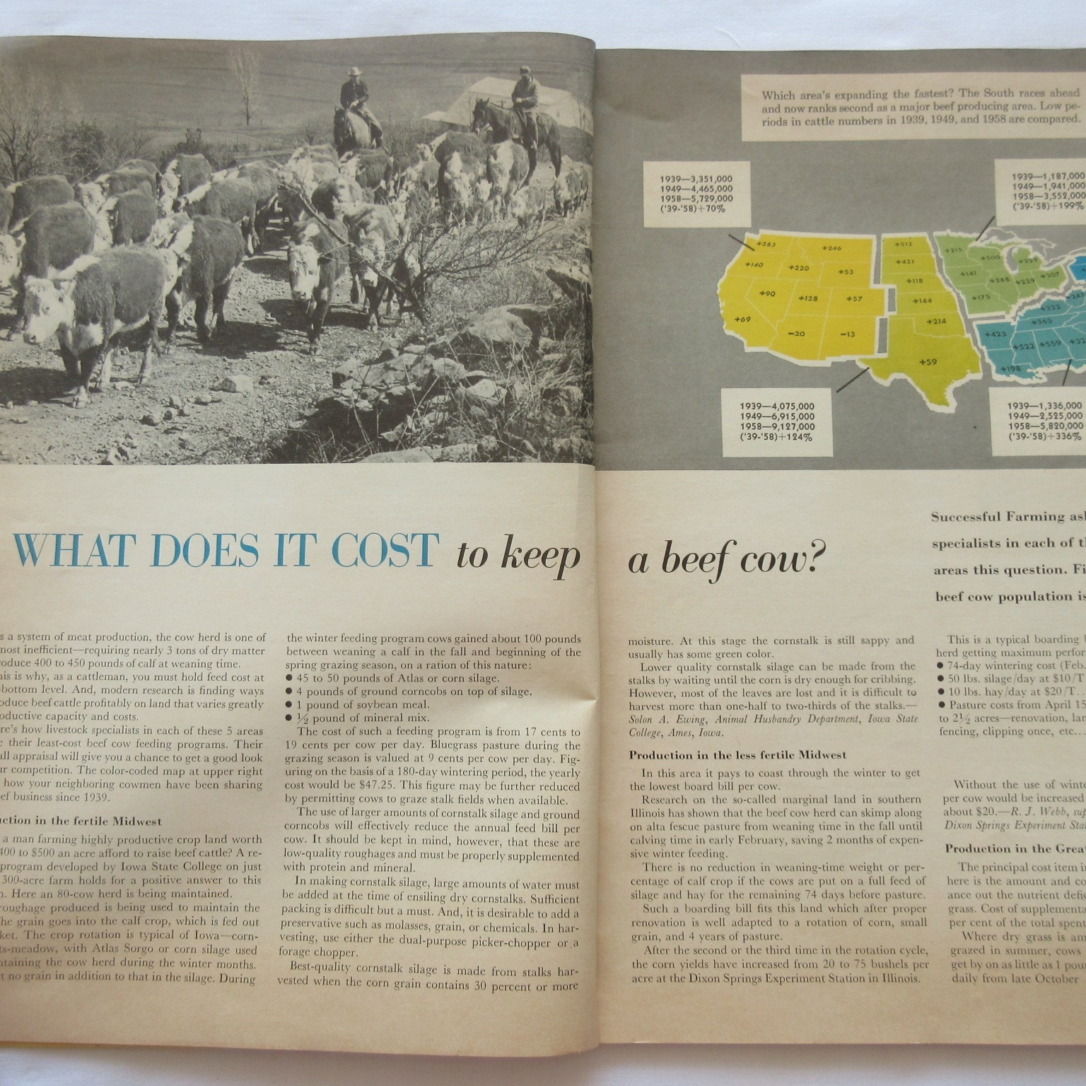 Vintage 1959 Successful Farming&rsquo;s Livestock Book Beef Hogs Dairy Poultry Sheep