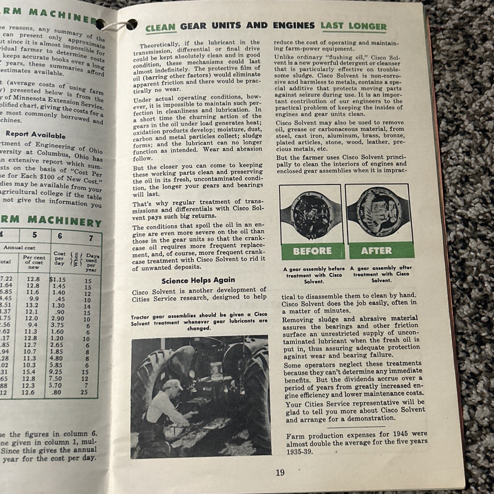Cities Service Oils Farm Book And Almanac 1947 Booklet Agriculture Machinery
