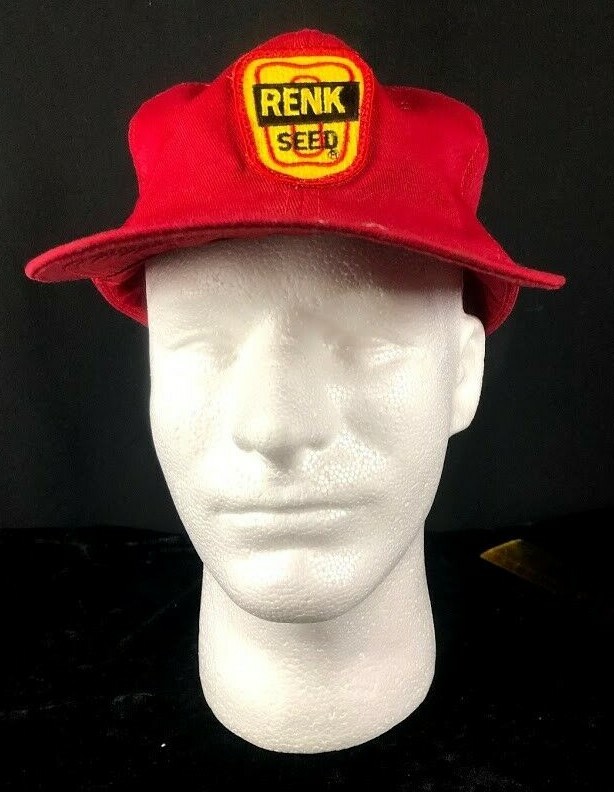 Vtg Worn Renk Seed Farm Agriculture SNAPBACK Trucker Hat Cap K Brand Made USA #1