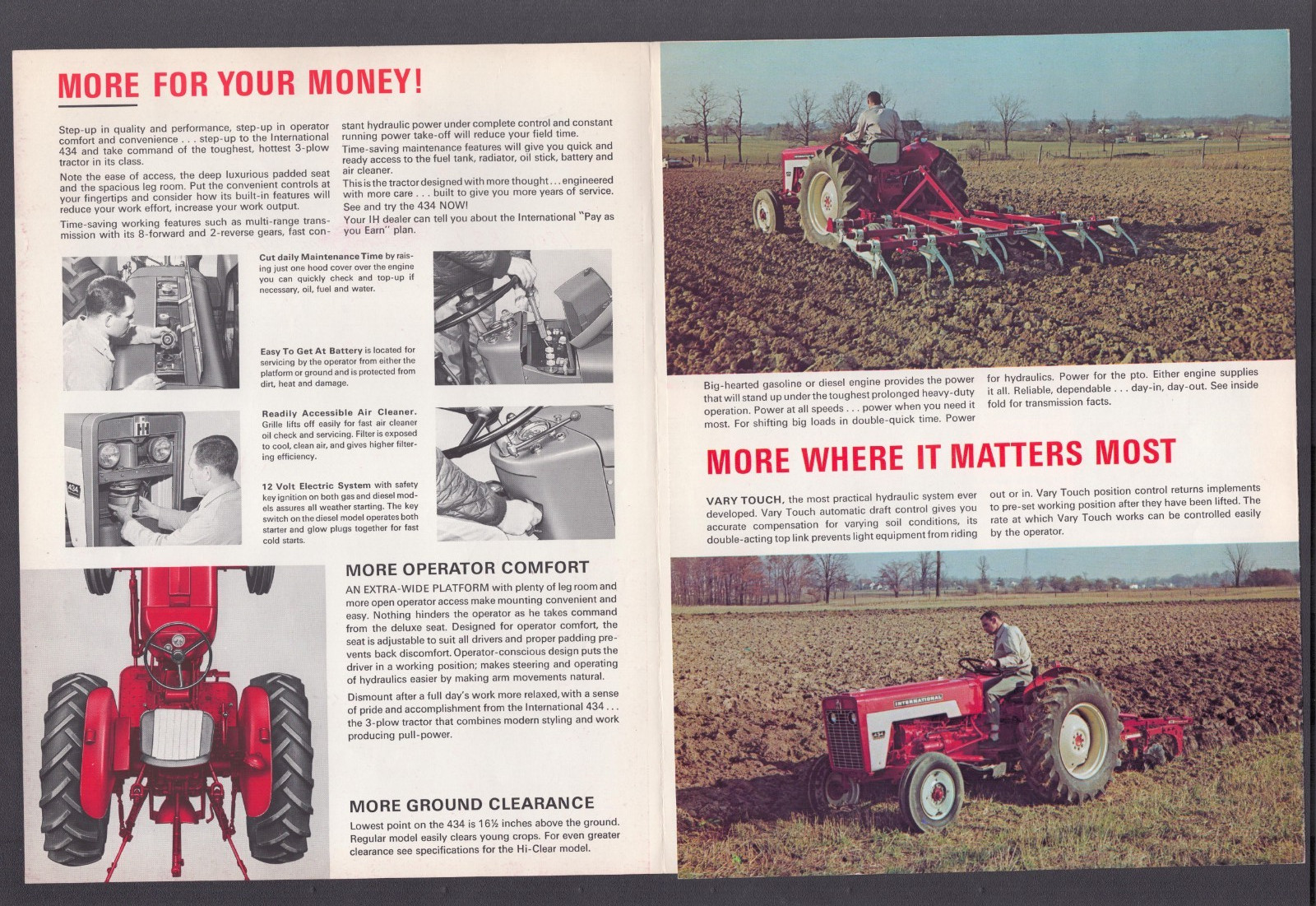 Advertsing Brochure IH International 434 Tractor