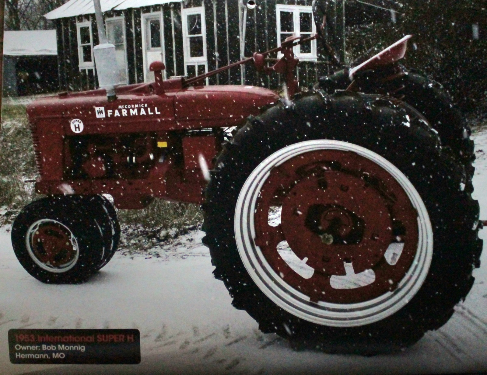 Farmall International Tractor Vintage Picture Wall Art Snow Country Farm