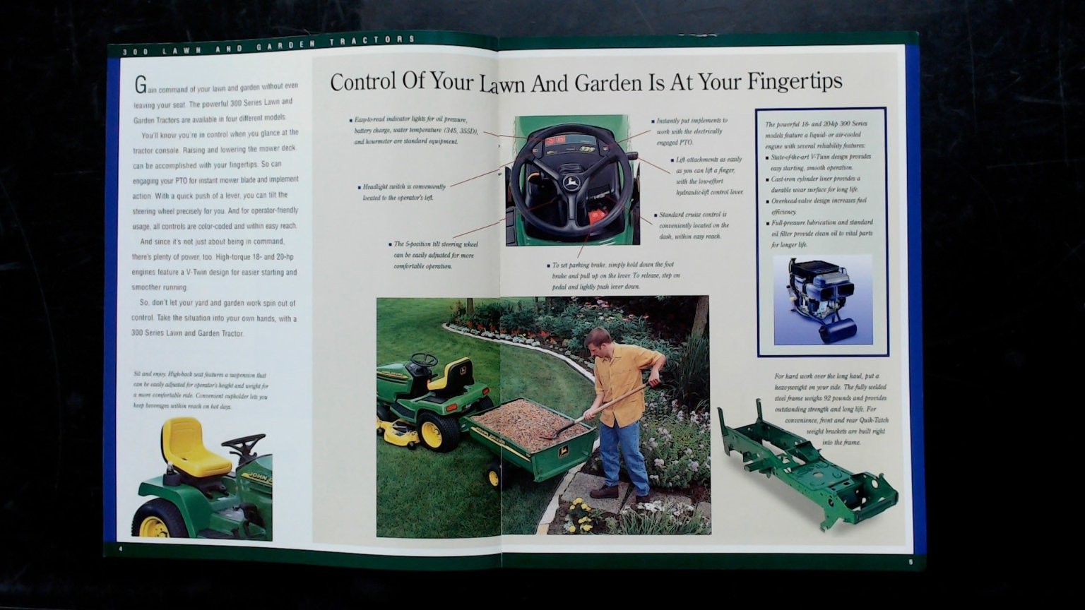 John Deere GT225 Lawn and Garden Tractors Brochure Vintage Advertising