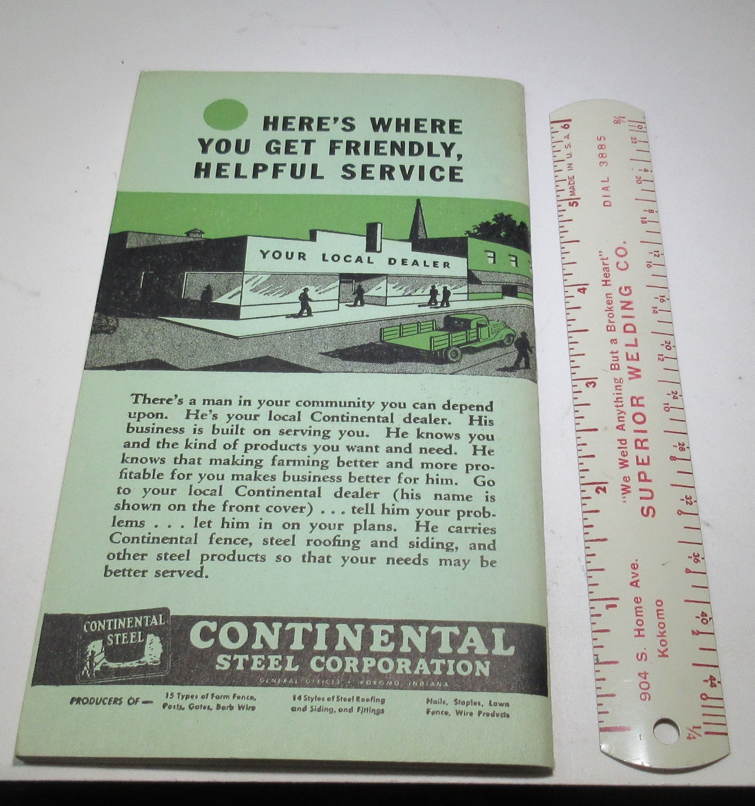 Vintage Continental steel 1951 Farm record book Herbst Indiana Kokomo