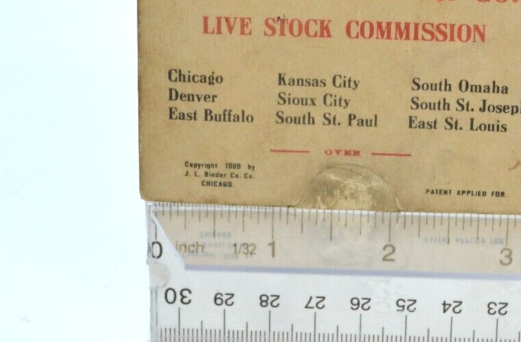 Rare 1909 Pull Tab Advertising Card – Clay, Robinson & Co. Livestock Industry Co