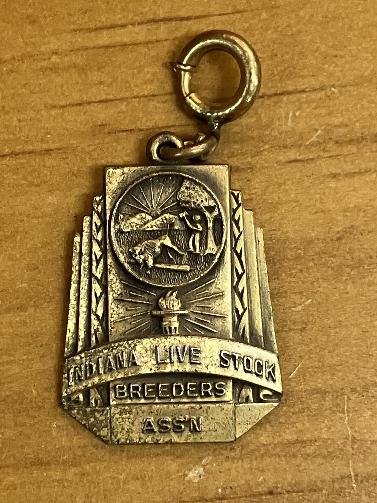 1943 Calf Club Indiana Livestock Breeders Cattle Sterling Silver Gold Tone