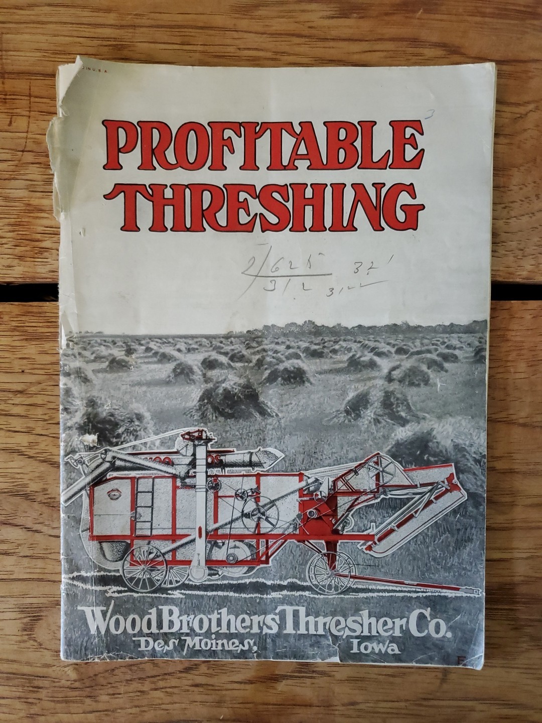 Sales Brochures Wood Brothers Thresher Company Des Moines Iowa grain thrashing