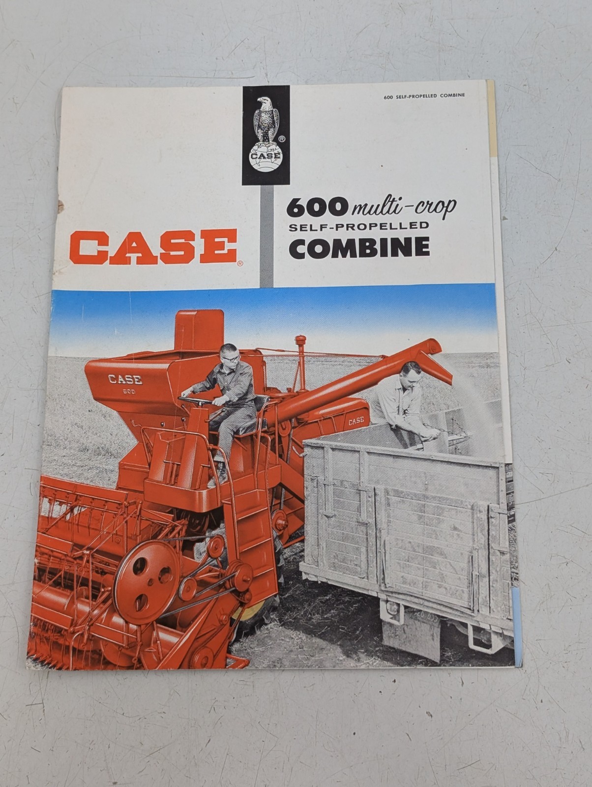 Vintage Case Tractor 600 Combine Dealer Brochure Advertising Book Manual