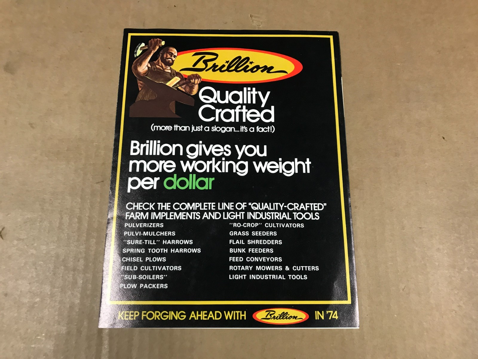 Vintage Brillion Farm-Implements Salesman Brochure