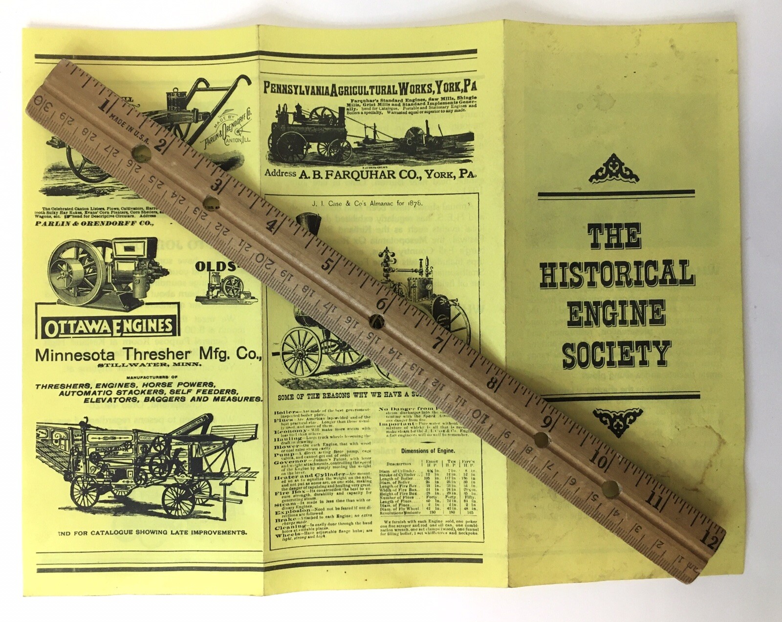 The Historical Engine Society Club Pamphlet Brochure Ohio Tractors Agriculture