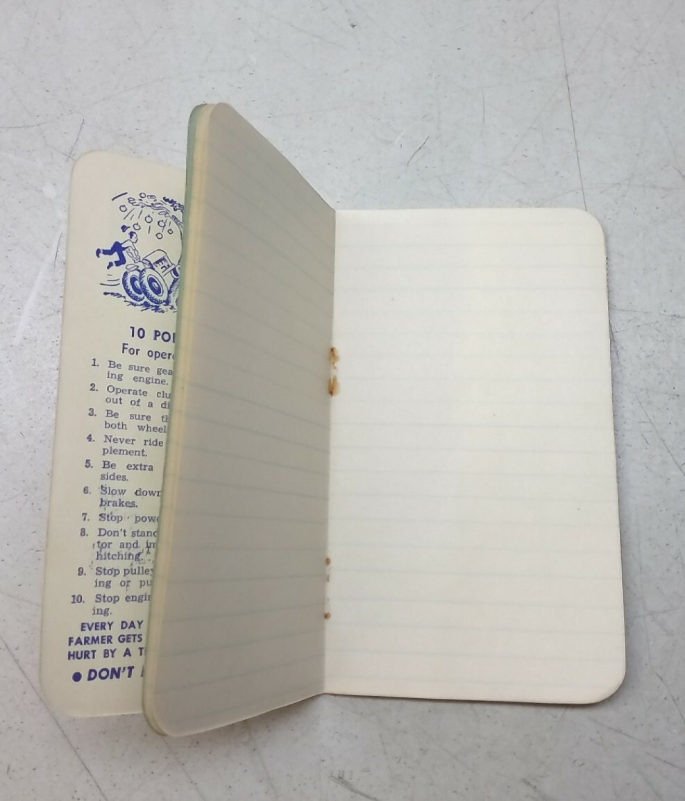Farm Oyl Memo Book 1949 50 Petroleum Advertising Mondovi Farm Service Wisconsin