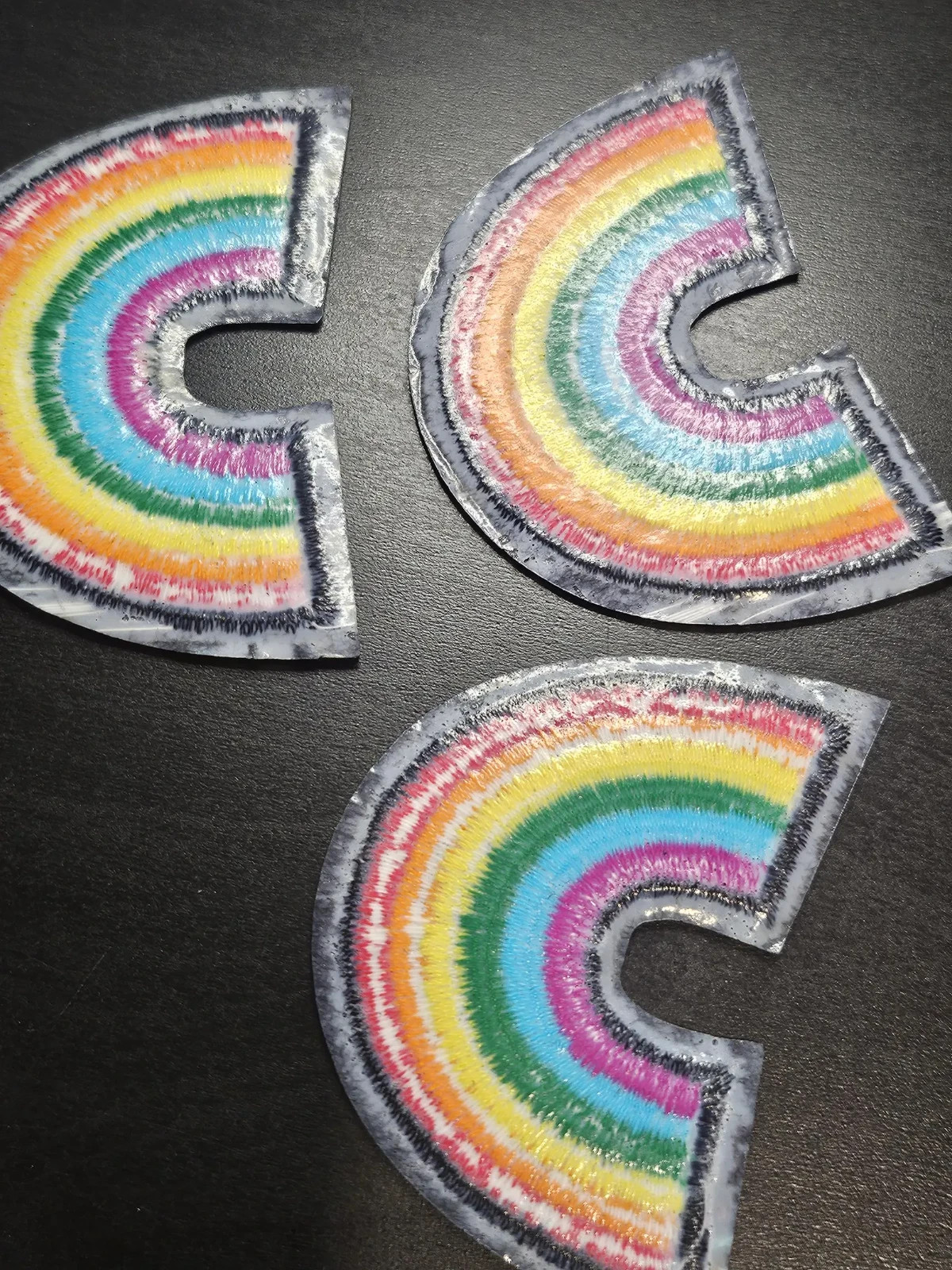 Rainbow Embroidered Patch Iron On Arc Badge for Jackets Backpacks Hats 6×4.5cm