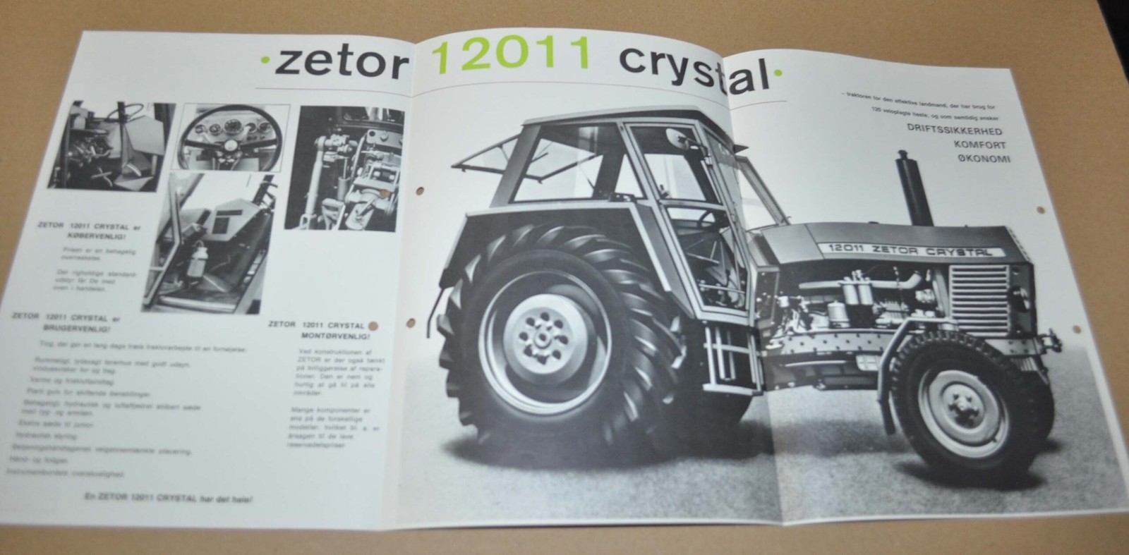 1977 Zetor 12011 Tractor Specification Brochure Prospekt DK