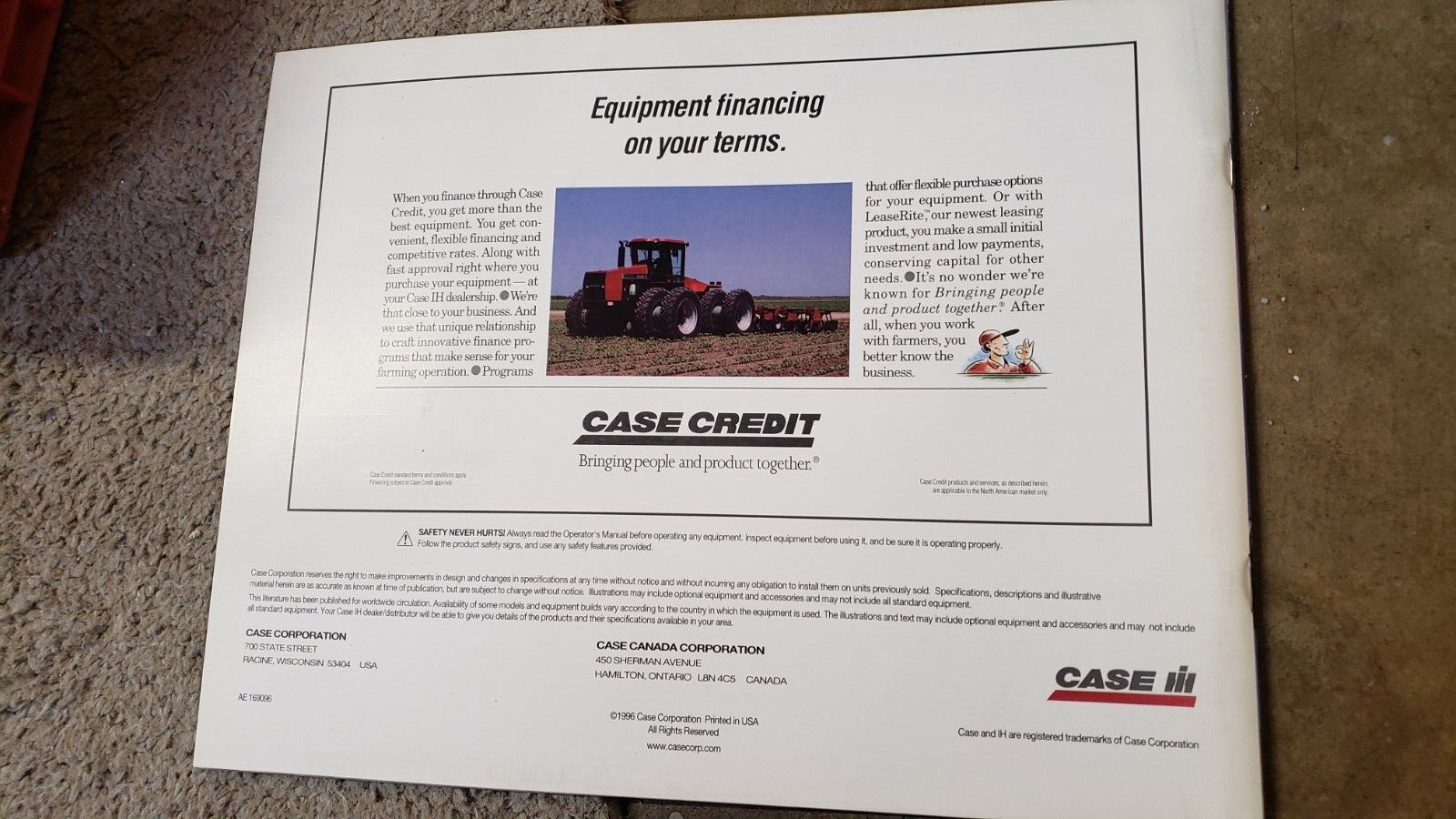Lot 3 Case International Steiger 9300 CX MX 67 Series Tractor Brochure Booklet