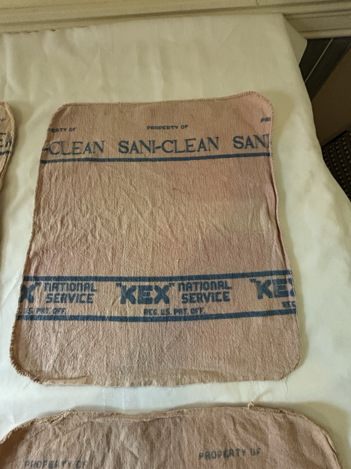 Lot 4 Vtg SHOP RAGS KEX National Service SANI CLEAN Cleaning Towel CAR MECHANIC