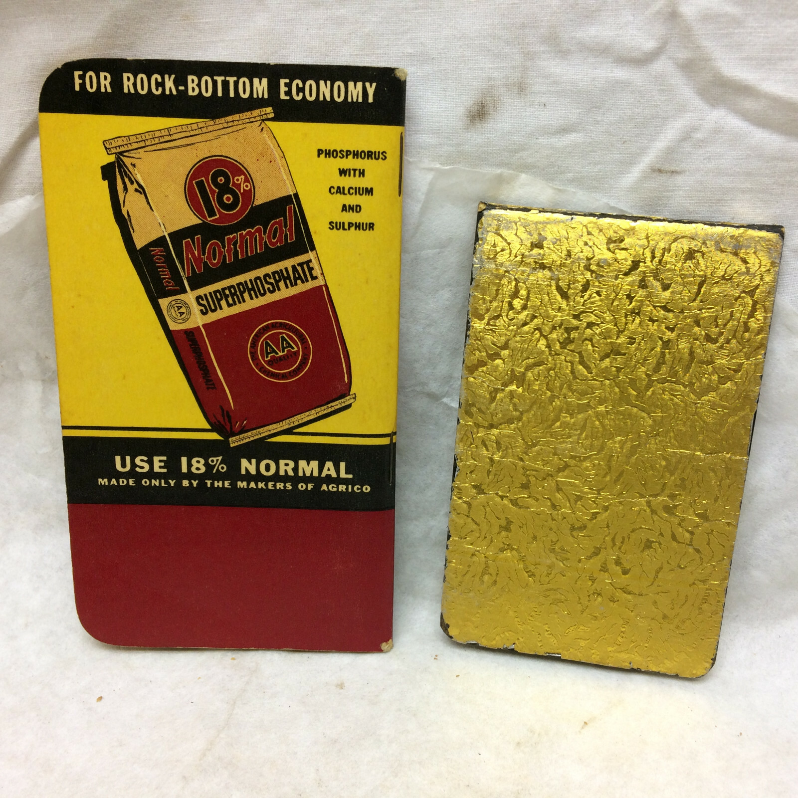2 Vtg 1950&rsquo;s Pocket Notebook Advertising Agrico Fertilizer & Globe Fertilizers