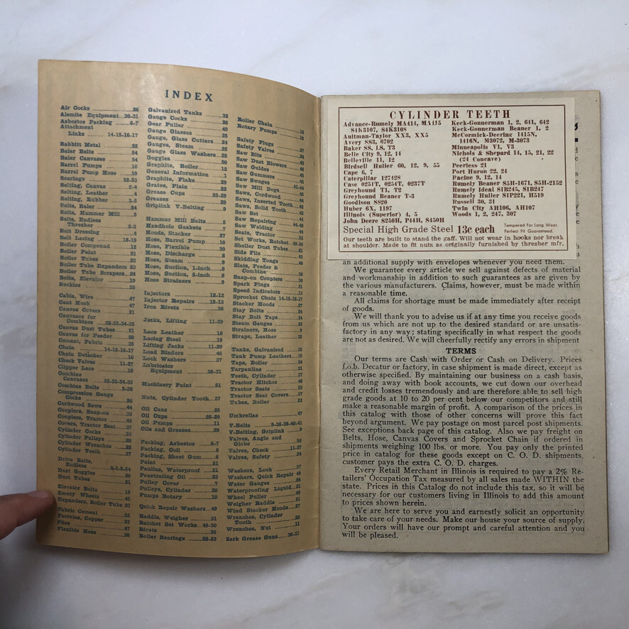 1947 Hudson FARM MACHINERY Thresher CATALOG Vintage Advertising DECATUR Illinois