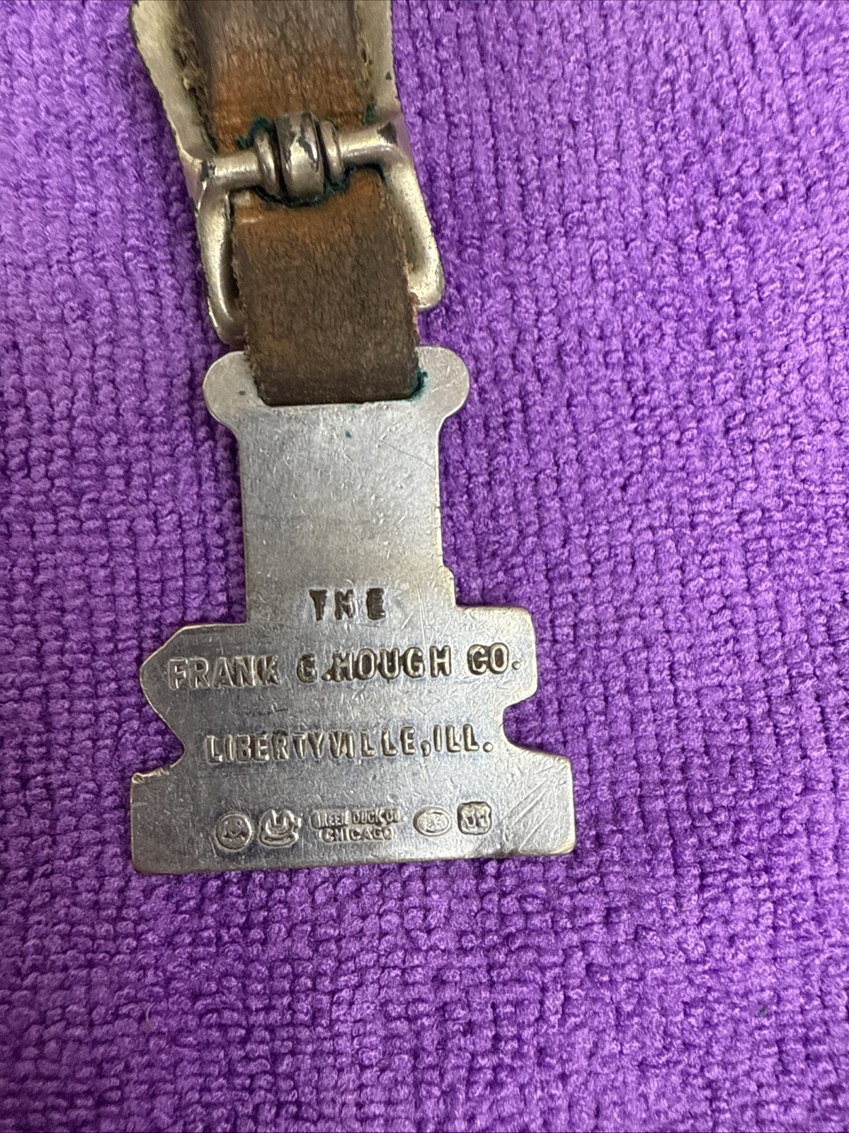 Vintage FRANK G HOUGH Payloader Pocket Watch Fob by Green Duck Co. Chicago