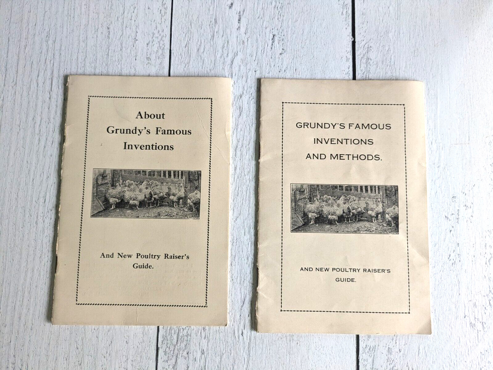 Grundy&rsquo;s Famous Inventions and Methods Two Pamphlets Poultry Raisers