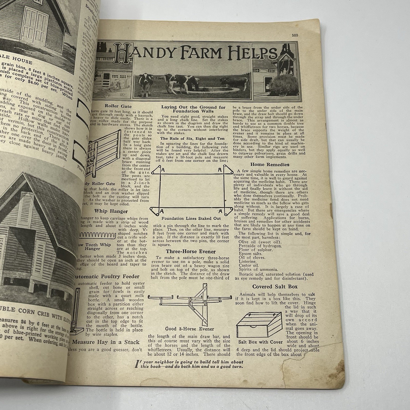 1920&rsquo;s Blueprint Plans Catalog Barns Homes Farm Dairy Cattle Horse Hogs Orchard