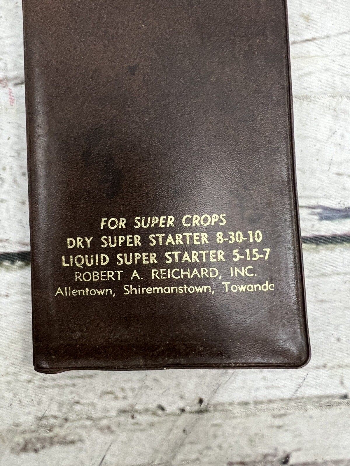 VTG Robert A. Reichard Inc. Allentown « For Super Crops » Pocket Planner Organizer