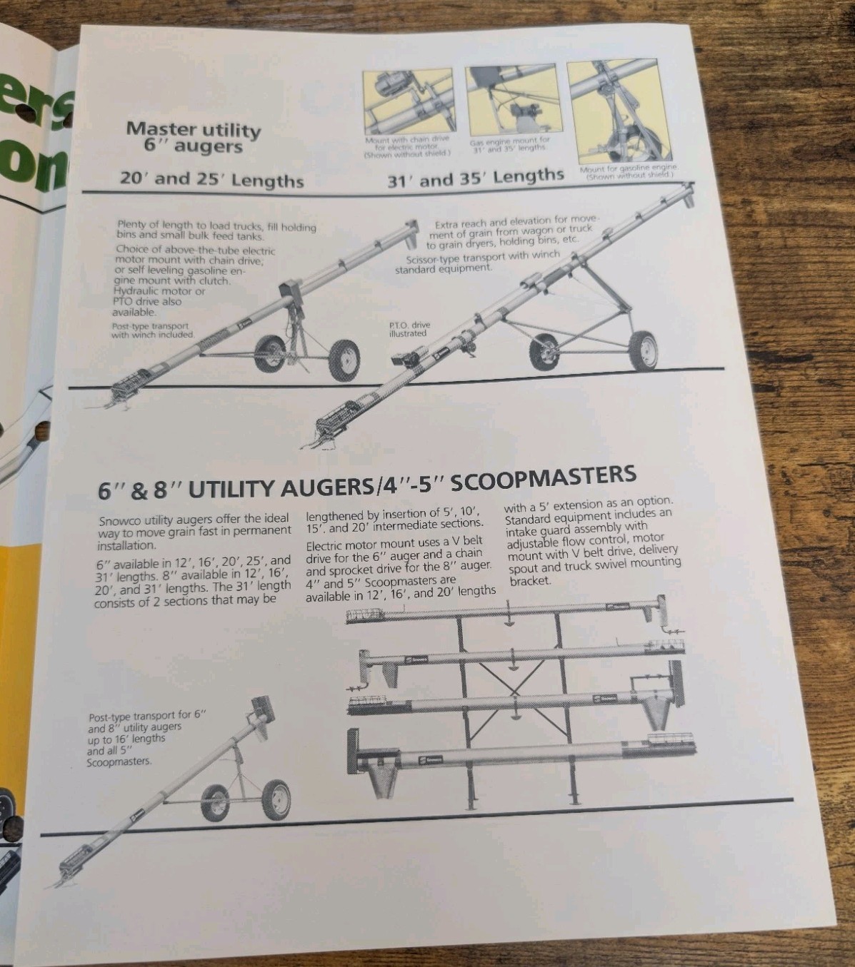 Snowco Center Drive And Utility Augers Brochure Printed In USA