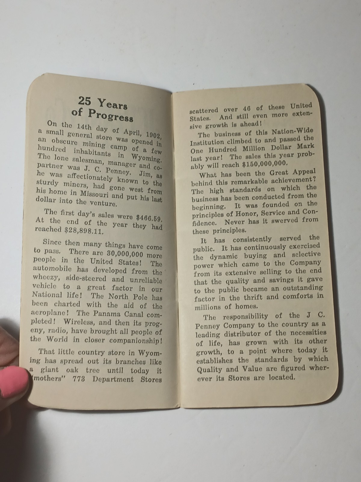 1927 Vintage Antique Fargo North Dakota JC Penney Advertising Ledger Book 25th